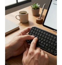 Taşınabilir Mini Bluetooth Klavye Şarjlı Kablosuz Klavye