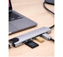 USB C Çoklu Port Adaptör HDMI USB Ethernet SD Kart Hub