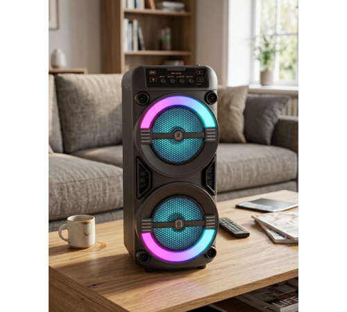 Taşınabilir Bluetooth Hoparlör RGB Işık Efektli Stereo Ses