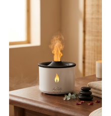 Ultrasonik Uçucu Yağ Difüzörü Alev Görünümlü Ortam Nemlendirici