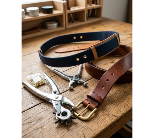 Kemer Delik Açma Aparatı 2li Set Deri Çanta Kayış Delme Aleti