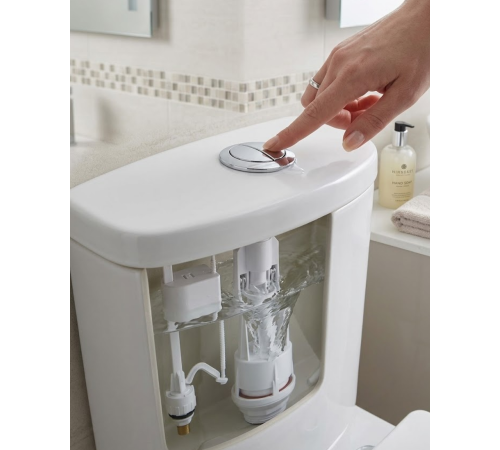 Klozet Rezervuar İç Takımı Basmalı Sistem Ayarlanabilir Şamandıralı Su Tahliye Mekanizması