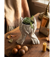 Minimalist El Tasarımlı Dekoratif 3D Saksı Vazo Modern Masa Dekoru