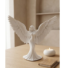 Estetik Melek Kadın Figürlü 3D Dekoratif Biblo Modern Salon Dekoru
