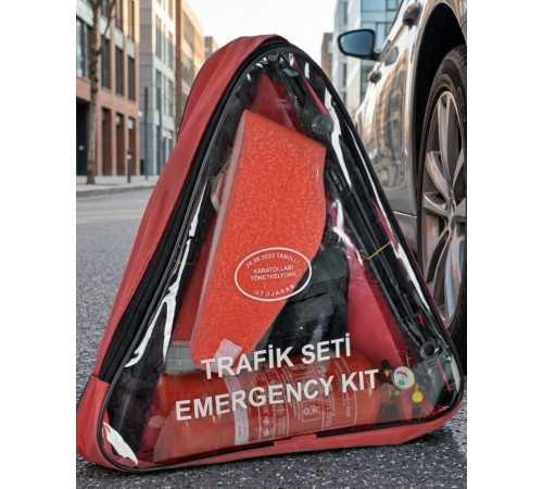 Acil Durum Trafik Seti Reflektör Yangın Tüpü ve İlk Yardım Çantalı