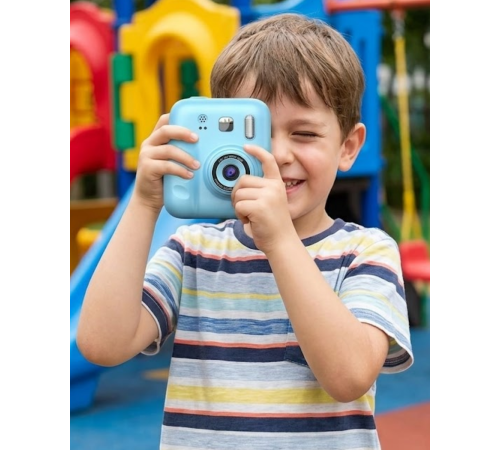Çocuklar İçin Fotoğraf Makinesi Baskı Özellikli 4 Kağıt Rulo Hediyeli