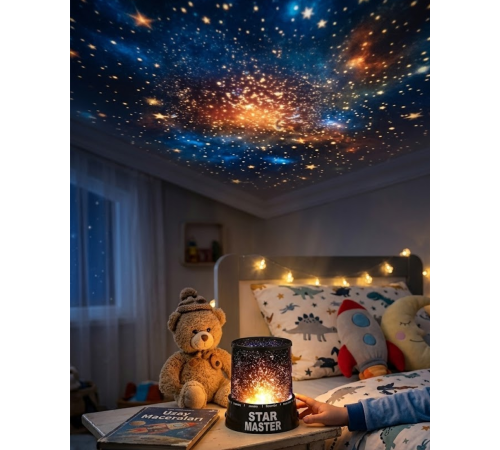 LED Yıldız Projeksiyon Lambası Romantik Oda Atmosfer Işığı