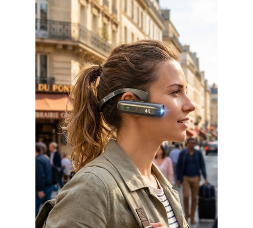 Kablosuz WiFi Bağlantılı 4K Mini Kamera 30MP Fotoğraf Giyilebilir Tasarım