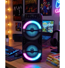 Kablosuz Bluetooth Hoparlör LED Işıklı USB ve TF Kart Destekli