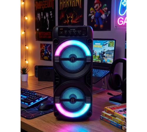 Kablosuz Bluetooth Hoparlör LED Işıklı USB ve TF Kart Destekli