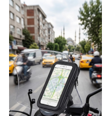 Su Geçirmez Motosiklet Telefon Tutucu Evrensel Gidon Montaj Navigasyon Standı