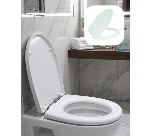 Universal Klozet Kapak Seti Kaydırmaz Alt Yüzey Kolay Temizlik Banyo Aksesuarı