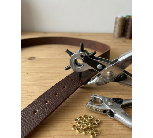 Deri Delme Aparatı 2li Kemer Çanta Ayakkabı Delme Pensesi Seti