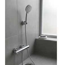 Krem Duş Başlığı Seti 4 Kademeli El Duşu Spiral Hortumlu Banyo Seti