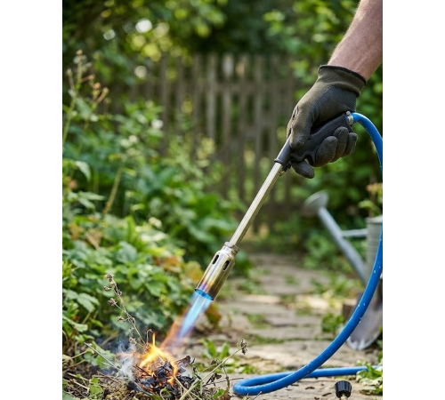 Profesyonel Gazlı Pürmüz Alev Tabancası Hortumlu LPG Yakıcı Ateş Başlatma ve Tamir Aleti