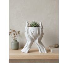 Modern Ev Dekoru İçin El Şeklinde 3D Baskı Dekoratif Saksı Vazo