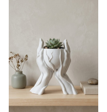 Modern Ev Dekoru İçin El Şeklinde 3D Baskı Dekoratif Saksı Vazo