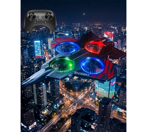 LED Işıklı Oyuncak Drone Fighter Jet Tasarımlı Uzaktan Kumandalı Uçak