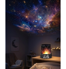 Tavana Yıldız Yansıtan Projeksiyon Gece Lambası USB Çalışan