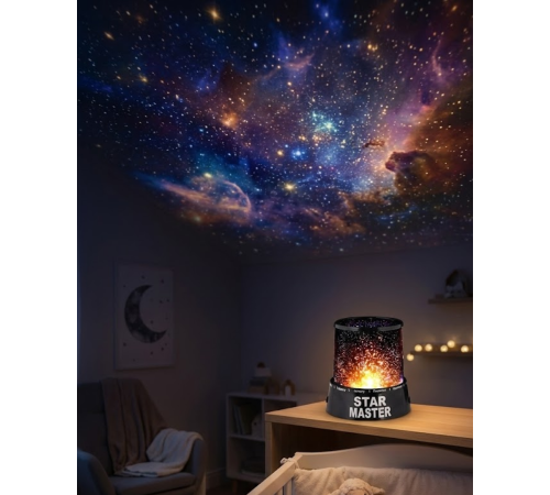 Tavana Yıldız Yansıtan Projeksiyon Gece Lambası USB Çalışan