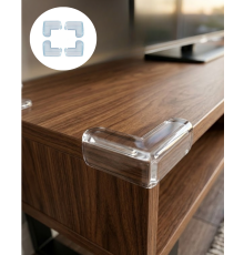 Mobilya Köşe Koruyucu 4 Lü Set Şeffaf Masa Kenarı Koruma Aparatı