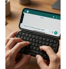 Mini Kablosuz Bluetooth Klavye USB Şarjlı Taşınabilir Klavye