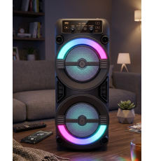 RGB Işıklı Taşınabilir Bluetooth Hoparlör Güçlü Stereo Ses