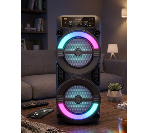 RGB Işıklı Taşınabilir Bluetooth Hoparlör Güçlü Stereo Ses