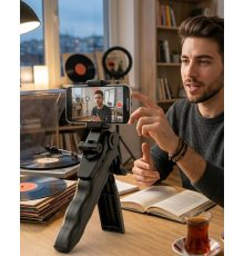 Telefon Tripodu Masaüstü Stand 360 Derece Dönebilen Telefon Tutucu