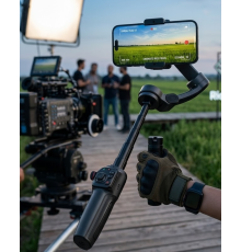 Profesyonel Telefon Video Sabitleyici Gimbal Stabilizer Vlog Aparatı