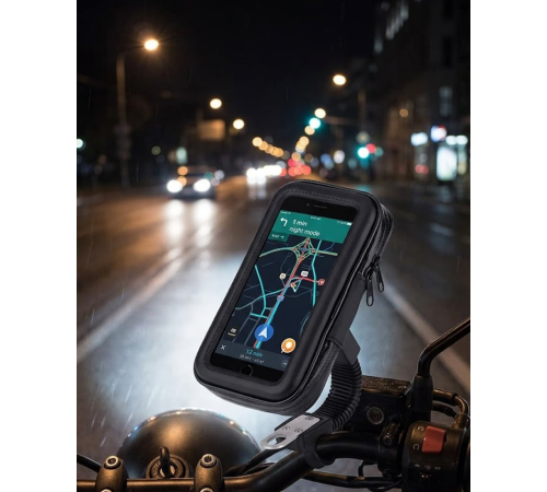 Bisiklet Scooter Motosiklet İçin Su Geçirmez Telefon Standı 360 Derece Döner