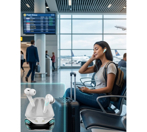 Kablosuz  Kulaklığı Düşük Gecikmeli  iPhone 14 iPhone 15 Samsung S22  Redmi Note 13 Uyumlu