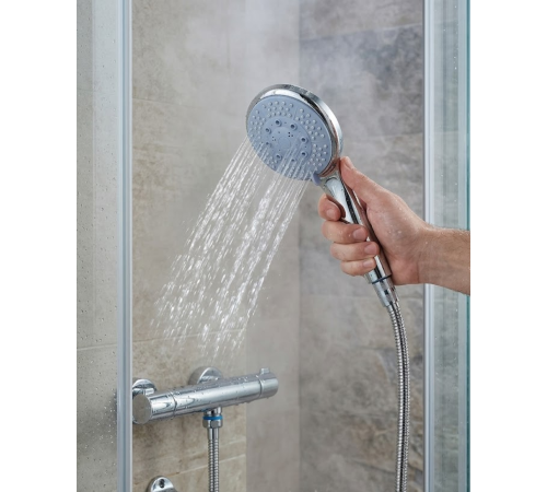 Spiral Hortumlu 4 Kademeli El Duşu Seti Duvar Askılı Banyo Duş Başlığı