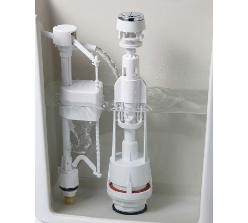 Basmalı Klozet Rezervuar İç Mekanizması Ayarlanabilir Su Seviyeli Tahliye Sistemi