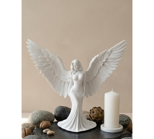 Minimalist Melek İnsan Figürlü 3D Heykel Dekoratif Biblo Ev Dekoru