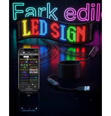 RGB LED Matrix Panel 60 cm 16x96 Piksel Kayan Yazı ve Animasyon Destekli