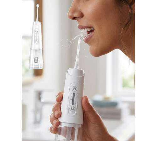 Kablosuz Ağız Duşu 320 ml Su Tanklı 4 Modlu 5 Başlıklı Temizlik Cihazı