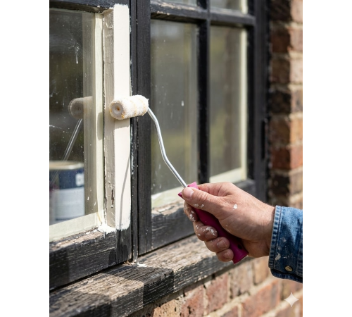 Mini Boya Rulo Seti 10 Cm Boya Fırçası 6 Adet Yedek Rulo Hediyeli Boya Uygulama Aparatı