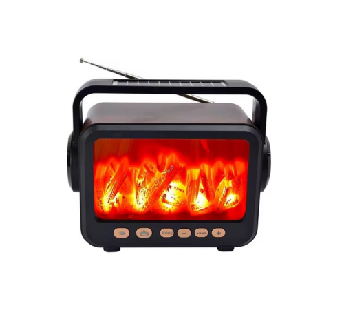 Taşınabilir Şömine Efektli Bluetooth Hoparlör LED Işıklı Radyo