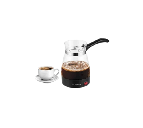 Cam Cezveli Türk Kahvesi Makinesi 650W 5 Fincan Kapasiteli Elektrikli Kahve Makinesi