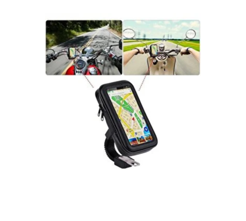 Su Geçirmez Motosiklet Bisiklet Telefon Tutucu 360 Derece Döner Gidon Telefon Standı