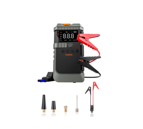 Araç Akü Takviye Powerbank Lastik Şişirme Kompresörü LED Işıklı Çok Fonksiyonlu Acil Durum Cihazı