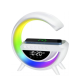 RGB Işıklı Kablosuz Şarjlı Bluetooth Hoparlör Saat ve Alarm Özellikli