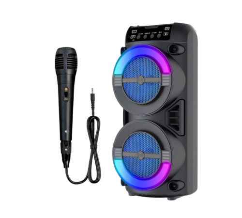 LED Işıklı Kablosuz Bluetooth Hoparlör USB TF Kart Destekli