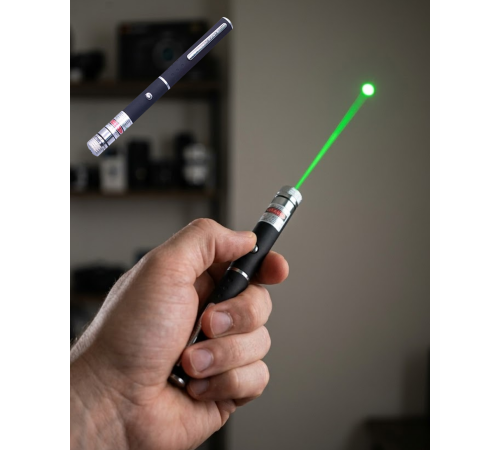 Yeşil Lazer Pointer Güçlü Işın Uzun Menzil ve Kompakt Tasarım