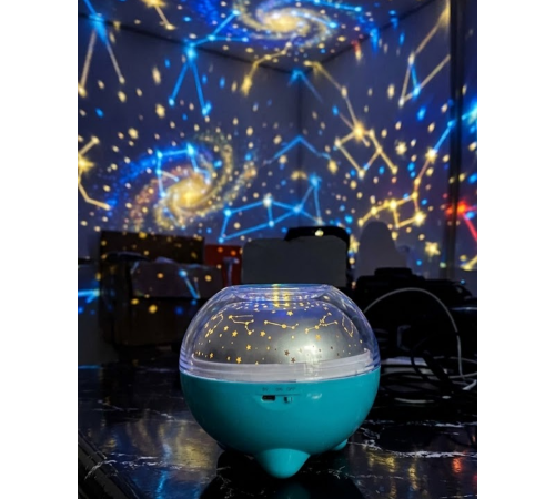 Çok Renkli LED Yıldız Projektör Gece Lambası Bluetooth Müzik Çalar ve Kumandalı Kontrol
