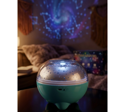 Uzaktan Kumandalı Döner Yıldız Projeksiyon Lambası Bluetooth Hoparlör ve Renk Değiştirme Özelliği