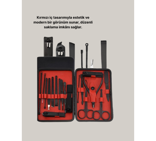 El, Ayak ve Yüz Bakımı İçin 17 Parça Profesyonel Bakım Ekipmanı