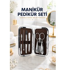 Tırnak Temizliği, Tırnak Batığı ve Düzenli Bakım İçin 7 Parça Çelik Set