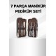 Manikür Pedikür Seti 7 Parça Tırnak Makası Kaş Makası Cımbız Çantalı
